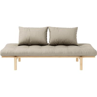 Daybett KARUP DESIGN "Pace", beige (leinen), B:200cm H:37cm L:200cm, Daybetten, aus massiven Kiefernholz, inkl. Futonmatratze Image