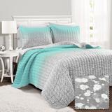 Lush Decor Glitter Ombre Metallic Print Quilt Set