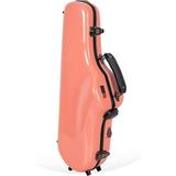 Crossrock Fiberglass Alto Saxophone Case-Includes Accessory Pocket Removable Shoulder Straps TSA Lock-Spanish Pink