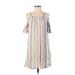 Peyton & Parker Casual Dress: Blue Stripes Dresses - Women's Size Small