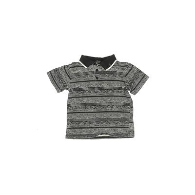 American Hawk Short Sleeve Polo Shirt: Gray Print Tops - Size 4Toddler