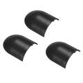 End Caps Small Cord Cover Half Round 1.26 Inch x 0.47 Inch Black 3 Pcs