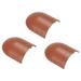 End Caps Small Cord Cover Half Round 1.26 Inch x 0.47 Inch Brown 3 Pcs