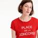 J. Crew Tops | J. Crew Vintage Cotton Graphic T-Shirt Euc | Color: Red | Size: S