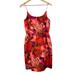 J. Crew Dresses | J. Crew Dress Womens Size 4 Silk Floral Watercolor Fit And Flare Red Cocktail | Color: Pink/Red | Size: 4