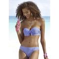 Bügel-Bandeau-Bikini VIVANCE Gr. 36, Cup E, blau (blau, creme) Damen Bikini-Sets Ocean Blue