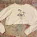 Brandy Melville Tops | Brandy Melville Crop Top Long Sleeve Flowers | Color: White | Size: M