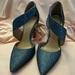 Jessica Simpson Shoes | Lk New Jessica Simpson Pintra Glitter Heels~5 1/2 M | Color: Black/Blue | Size: 5.5