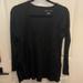 American Eagle Outfitters Tops | American Eagle Women’s Long-Sleeved Waffle-Knit V-Neck, Size M | Color: Black | Size: M