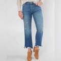 Free People Jeans | Free People Women’s Maggie Straight Leg Cropped Jeans In Sequoia Blue Nwt | Color: Blue | Size: Various