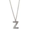 Orphelia Unisex-Kette mit Anhänger Alphabet 925 Silber rhodiniert Zirkonia weiß Brillantschliff 44 cm - ZK-Alpha/Z