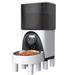 gearonic Pet Automatic Feeder Plastic (affordable option)/Metal/Stainless Steel (easy to clean) in Black | 15.4 H x 6.9 W x 6.9 D in | Wayfair