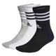 adidas Unisex Kinder Socken 3S C Spw Crw 3P, Medium Grey Heather/White/Black/White, IC1323, KXXL