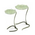 MacKenzie-Childs Avant Garden Outdoor Nesting Tables, 2 - Piece Set Metal in Green | 18.5 H x 20.75 W x 20.75 D in | Wayfair 280-5013