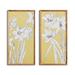 Birch Lane™ Flowering Amaryllis - 2 Piece Picture Frame Painting Set Paper, Wood in Gray/White/Yellow | 31.5 H x 31.5 W x 0.85 D in | Wayfair