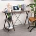 17 Stories Van Nuys Desk Wood/Metal in Brown | Wayfair 4BB1FE87160B482CB947E501BEEE63E7