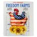 August Grove® Freedom Farms Patriotic Chickens Kitchen SWEDISH DISH CLOTH ( Set Of 2) Cotton Blend in Orange | 8 H x 8 W in | Wayfair