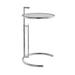 Everly Quinn Rainerio Glass C Table End Table Stainless Steel/Glass in Gray | 28.35 H x 23.62 W x 23.62 D in | Wayfair