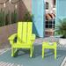 Beachcrest Home™ Outdoor Marci HDPE Rocking Chair & Table Plastic/Resin/Wood in Green/Yellow | 37.8 H x 29.5 W x 34.3 D in | Wayfair