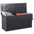 Toomax - Coffre de rangement 320 l 119x 46x 60 cm Noir Anthracite Noir Resine Anti uv - anthracite