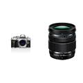 Olympus OM-D E-M10 Mark IV Micro-Four-Thirds-Systemkamera,elektronischer Sucher, Wi-Fi, Silber + M.Zuiko DIGITAL ED 12-45mm F4.0 PRO Objektiv, Standard Zoom, Passend für alle MFT Kameras