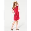 Sommerkleid HEINE "Leinenkleid", Damen, Gr. 50, Normalgrößen, rot, 100% Leinen, unifarben, kurz, Rundhals, Kurzarm, Kleider