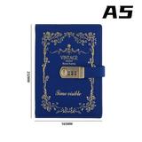 Artistic School Office Supplies Creative Stationery Students Gift A5 Loose-leaf Binder Password Book Diary Book Hand Account Book Notebook BLUE