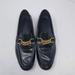 Burberry Shoes | Burberry Black Leather Solway Chain Detail Slip On Loafers | Color: Black | Size: 9