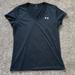 Under Armour Tops | Black Under Armour V-Neck T-Shirt Size Small | Color: Black/Silver | Size: S