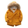 Qufokar Valentines Day Crewneck Bodysuit Baby Boys Youth Coats Boy S Winter Lined Coat Water-Proof Fleece Thick Outerwear Girls Quilted Hooded Par-Ka Jacket Winter Kids Pu-Ffer Boys Coat&Jacket