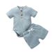 Qufokar Little Girl mas Outfit Toddler Clothes Clothes Setsolid Colorclothes Set