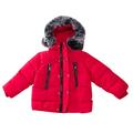 Qufokar Kids Jean Jacket Boys Children Padded Jacket Fashion Print Toddler Kids Baby Girls Boys Winter Coats Thicken Fleece Collar Hoodie Jacket Windproof Snowsuit Clothes Outerwear