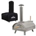 Dellonda Portable Wood-Fired Pizza Oven and Smoking Oven, Stainless Steel, Supplied with Weatherproof Cover/Carry Bag - DG219