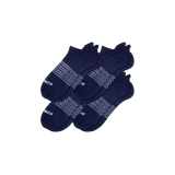 Men's Solids Ankle Sock 4-Pack - Navy - Medium - Bombas