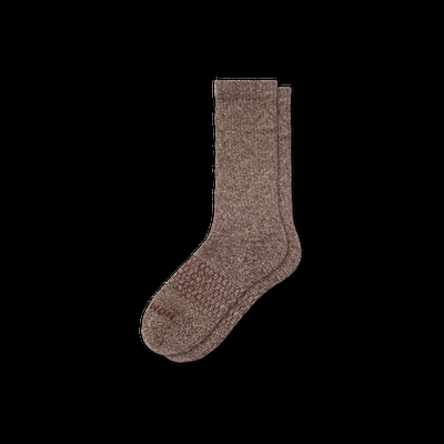 Men's Marl Calf Socks - Marled Chocolate - Large - Bombas