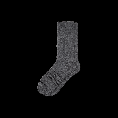 Men's Marl Calf Socks - Marled Charcoal - Extra Large - Bombas
