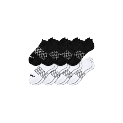 Women's Ankle Sock 8-Pack - Black White - Medium - Cotton Blend - Bombas