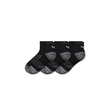 Men's Running Quarter Sock 3-Pack - Black Bee - Medium - Bombas