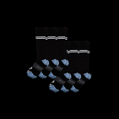 Men's Everyday Compression Sock 6-Pack (15-20mmHg) - Black - Large - Bombas