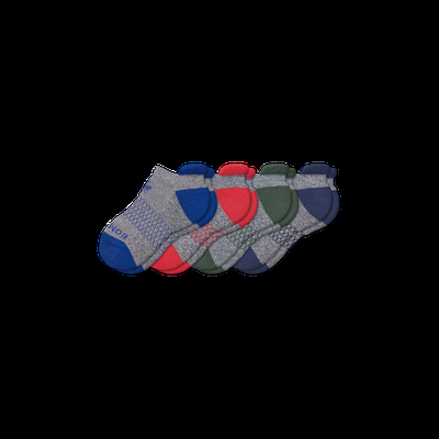 Youth Originals Ankle Sock 4-Pack - Navy Olive Mix - Y - Bombas