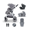 MiniUno Toura Travel System - Grey Herringbone