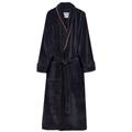 Bown of London Duchess Plain Velour Dressing Gown - Navy