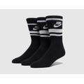 Nike 3-Pack Essential Stripe Socks, Black