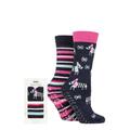 Ladies 2 Pair Totes Originals Slipper Socks Zebra One Size