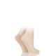 2 Pair Natural Lace Shoe Liner Socks with Grip Ladies 4-8 Ladies - Elle