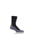 1 Pair Black RU4 Cushioned Wool Sports Crew Socks Men's 11-12.5 Mens - Falke