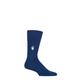 Mens 1 Pair Falke Airport Santa Clause Embroidered Wool Cotton Socks Royal Blue 5.5-6.5 Mens