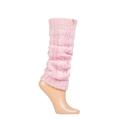 Ladies 1 Pair Elle Chunky Cable Knit Leg Warmers Opal Pink 4-8 Ladies