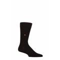 1 Pair Black Lord Plain Cotton Socks Men's 11-14 Mens - Burlington