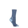 1 Pair Blue New Comfort Trekker Socks For All Season Hiking Ladies 5-6.5 Ladies - Bridgedale